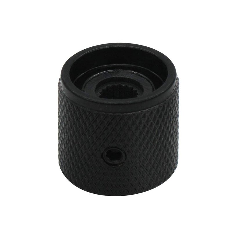 mxuteuk 4pcs Black Metal Potentiometer Control Knob Volume Audio Electric Guitar Bass Screw Type 18 x 18mm (dh) KNOB-10-BK - Image 4